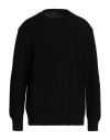 Daniele Fiesoli Man Sweater Midnight Blue Size S Merino Wool, Polyamide In Black
