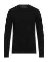 Daniele Fiesoli Man Sweater Black Size L Merino Wool, Cashmere