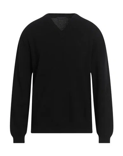 Daniele Fiesoli Man Sweater Black Size Xl Wool, Cashmere In Black