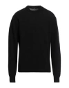 Daniele Fiesoli Man Sweater Navy Size M Merino Wool In Black