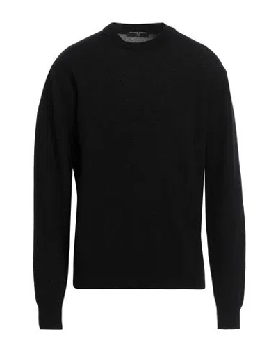 DANIELE FIESOLI DANIELE FIESOLI MAN SWEATER BLACK SIZE L MERINO WOOL, COTTON
