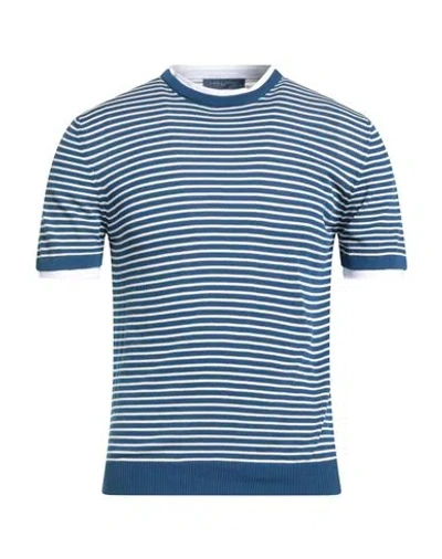 Daniele Fiesoli Man Sweater Blue Size L Cotton