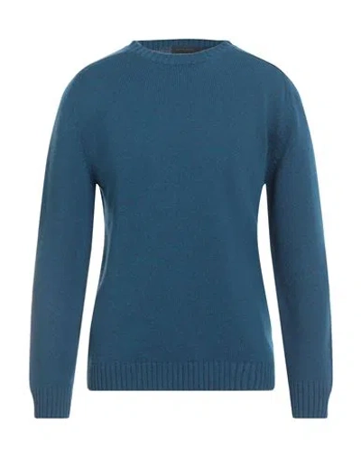 Daniele Fiesoli Man Sweater Blue Size L Merino Wool
