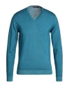 Daniele Fiesoli Man Sweater Blue Size Xxl Merino Wool