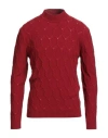 Daniele Fiesoli Man Sweater Brick Size L Merino Wool, Recycled Cashmere In Red