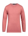 Daniele Fiesoli Man Sweater Brick Red Size 3xl Merino Wool In Red