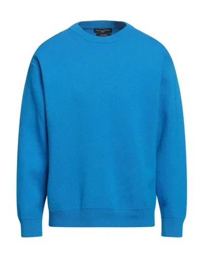 Daniele Fiesoli Man Sweater Bright Blue Size Xl Merino Wool, Nylon