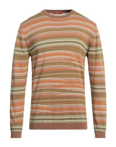Daniele Fiesoli Man Sweater Brown Size L Cotton
