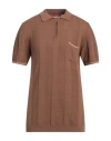 Daniele Fiesoli Man Sweater Brown Size L Cotton