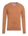 Daniele Fiesoli Man Sweater Brown Size L Giza 45 Cotton In Brown