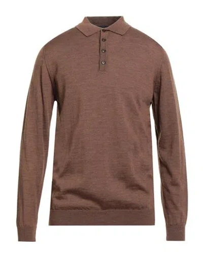 Daniele Fiesoli Man Sweater Brown Size L Merino Wool