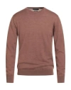 Daniele Fiesoli Man Sweater Brown Size L Merino Wool