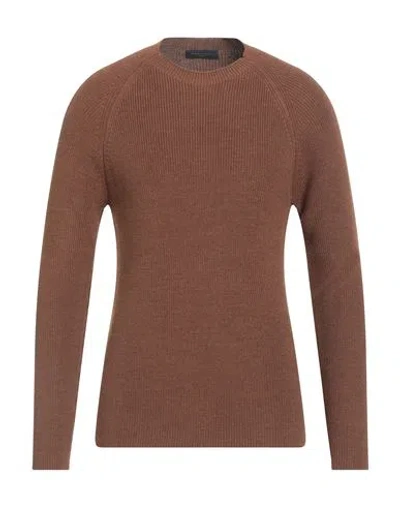 Daniele Fiesoli Man Sweater Brown Size L Merino Wool, Acrylic