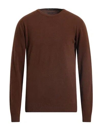 Daniele Fiesoli Man Sweater Brown Size L Wool, Cashmere