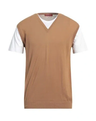 Daniele Fiesoli Man Sweater Brown Size M Cotton