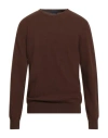 Daniele Fiesoli Man Sweater Brown Size Xl Merino Wool, Cashmere