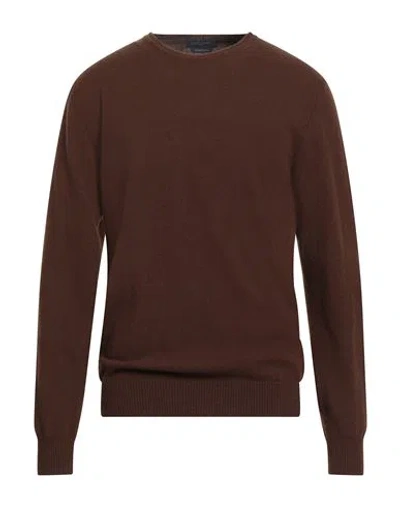 Daniele Fiesoli Man Sweater Brown Size Xl Merino Wool, Cashmere