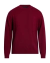 Daniele Fiesoli Man Sweater Burgundy Size L Virgin Wool In Red