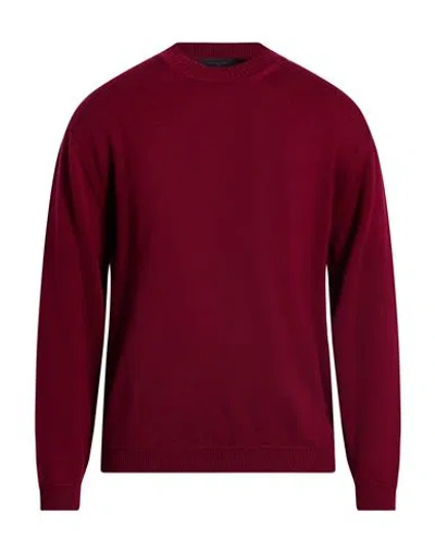 Daniele Fiesoli Man Sweater Burgundy Size L Virgin Wool In Red