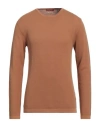 Daniele Fiesoli Man Sweater Camel Size L Cotton In Beige