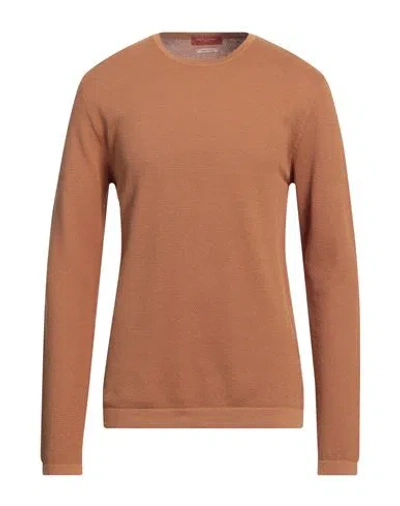 DANIELE FIESOLI DANIELE FIESOLI MAN SWEATER CAMEL SIZE L COTTON