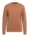 Daniele Fiesoli Man Sweater Camel Size L Cotton In Beige