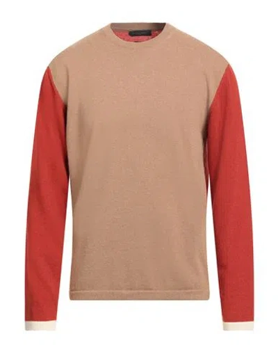 Daniele Fiesoli Man Sweater Camel Size L Wool, Cashmere