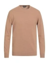 Daniele Fiesoli Man Sweater Camel Size Xxxl Merino Wool, Cashmere In Pink