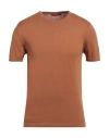 Daniele Fiesoli Man Sweater Camel Size M Cotton In Beige