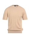 Daniele Fiesoli Man Sweater Camel Size S Merino Wool