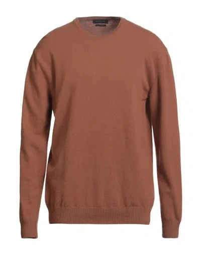 Daniele Fiesoli Man Sweater Camel Size Xxxl Merino Wool, Cashmere In Sand
