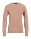 Daniele Fiesoli Man Sweater Camel Size Xxxl Merino Wool, Cashmere In Beige