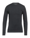 Daniele Fiesoli Man Sweater Charcoal Size M Merino Wool In Black