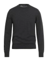 Daniele Fiesoli Man Sweater Charcoal Size M Merino Wool In Black