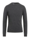 Daniele Fiesoli Man Sweater Charcoal Size S Baby Alpaca Wool, Merino Wool In Gray