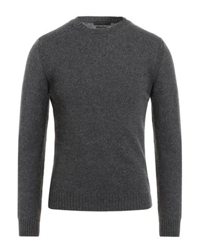 Daniele Fiesoli Man Sweater Charcoal Size S Baby Alpaca Wool, Merino Wool In Gray