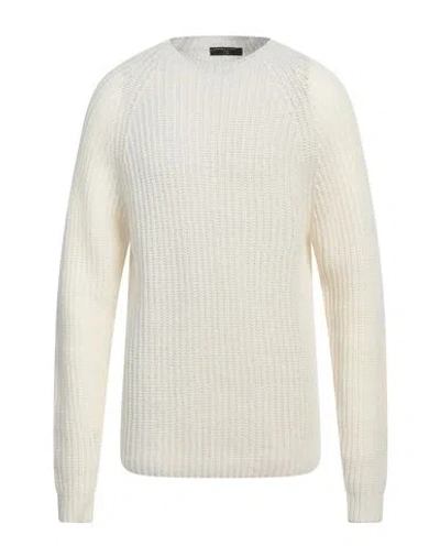Daniele Fiesoli Man Sweater Cream Size L Merino Wool, Polyamide, Nylon In White