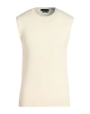 Daniele Fiesoli Man Sweater Cream Size L Wool, Cashmere In White
