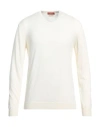 Daniele Fiesoli Man Sweater Cream Size M Giza 45 Cotton In White