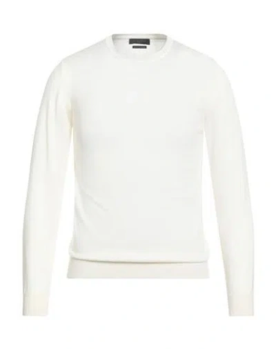 Daniele Fiesoli Man Sweater Cream Size M Merino Wool In White