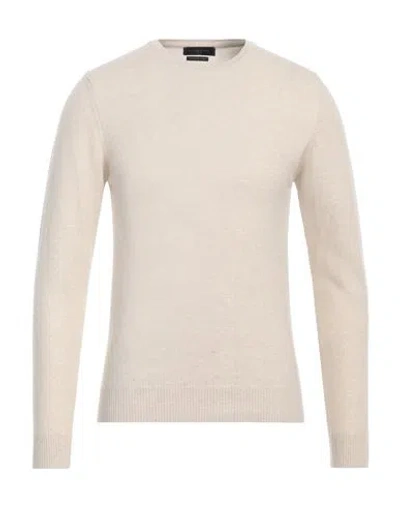 Daniele Fiesoli Man Sweater Cream Size Xxl Merino Wool, Cashmere In Cream