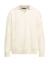 Daniele Fiesoli Man Sweater Cream Size Xl Merino Wool, Cashmere In Neutral
