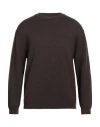 Daniele Fiesoli Man Sweater Dark Brown Size L Merino Wool