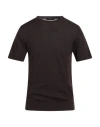 Daniele Fiesoli Man Sweater Dark Brown Size L Merino Wool