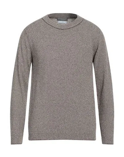 Daniele Fiesoli Man Sweater Dark Brown Size L Organic Cotton, Polyamide