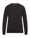 Daniele Fiesoli Man Sweater Dark Brown Size L Virgin Wool