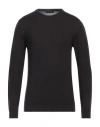 Daniele Fiesoli Man Sweater Dark Brown Size Xxl Merino Wool In Brown