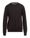 Daniele Fiesoli Man Sweater Dark Brown Size Xxxl Merino Wool