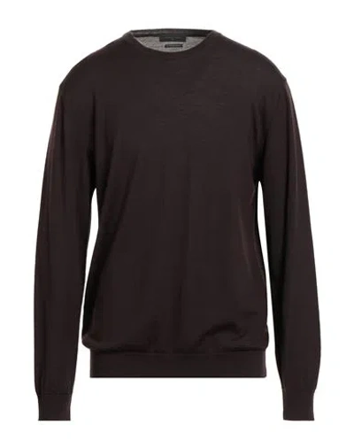 Daniele Fiesoli Man Sweater Dark Brown Size Xxxl Merino Wool