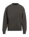 Daniele Fiesoli Man Sweater Dark Brown Size L Merino Wool In Green